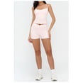 thumbnail image 2 of PISONIC Women 2 Piece Workout Sets Crossover High Waisted Biker Shorts with Pockets Built in Bra Racerback Tank Tops, 2 of 5