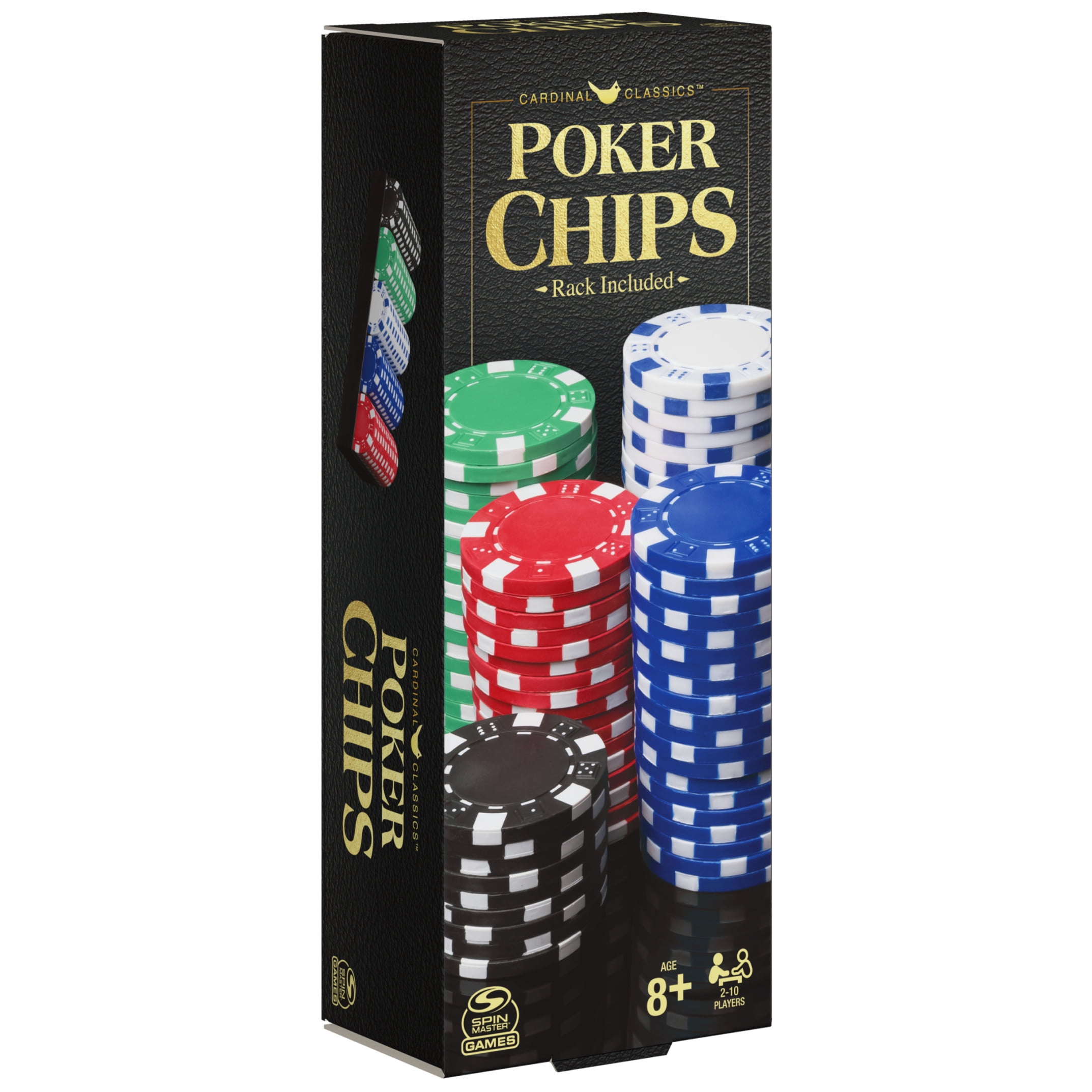 100-Piece Colored Poker Chips Set, for Families and Kids Ages 8 and up
