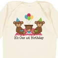 thumbnail image 4 of Inktastic Twins 1st Birthday Bears Boys or Girls Long Sleeve Baby Bodysuit, 4 of 5