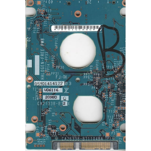 MHV2060BH, PN CA06672-B262000T, Fujitsu 60GB SATA 2.5 PCB