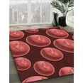 thumbnail image 3 of Ahgly Company Machine Washable Indoor Square Transitional Grapefruit Red Area Rugs, 8' Square, 3 of 7