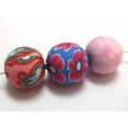 thumbnail image 3 of U8MO 50 Mixed Colour Polymer Clay Round Beads 10mm (3/8") Jewelry Finding, 3 of 8
