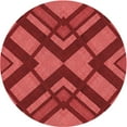 thumbnail image 1 of Ahgly Company Tapis d'Intérieur Ronds Transitionnels Rouges Lavables à la Machine, 7 Pieds Rond, 1 of 7