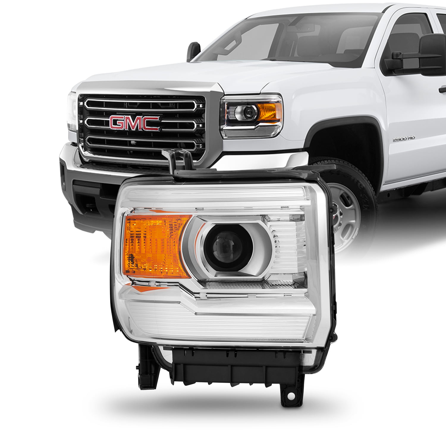 Depo 332-1677R-UC GMC Sierra/Yukon Passenger Side Replacement Parking/Side Marker/Signal Light Unit without Bulb 