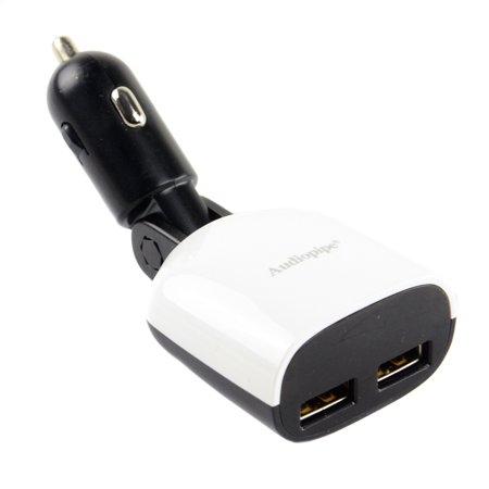 Dp Audio Usb Car Charger Digital Voltage Meter USB Charger Blue LED Gauge Car Truck Audio 2 Port Audiopipe AIQ-CIG52-VS ()