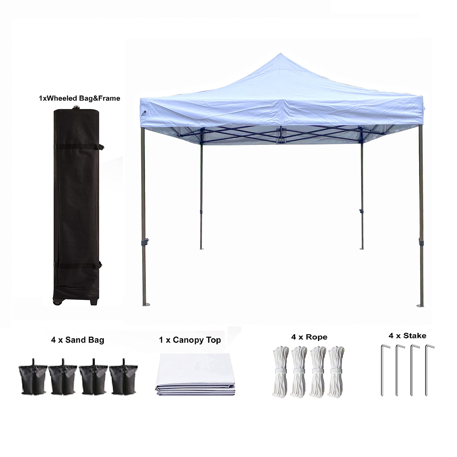 10x10 Ft Outdoor Easy Pop up Canopy 