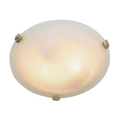 5 Light Marbleized Glass trans globe lighting pl-58700 bn 2 light flush mount in brushed nickel with marbleized glass ()