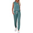 thumbnail image 1 of Womens Short Sleeve Two Piece Outfits Loungewear Sweatsuit Sets Outfits Athletic Tracksuits, 1 of 8