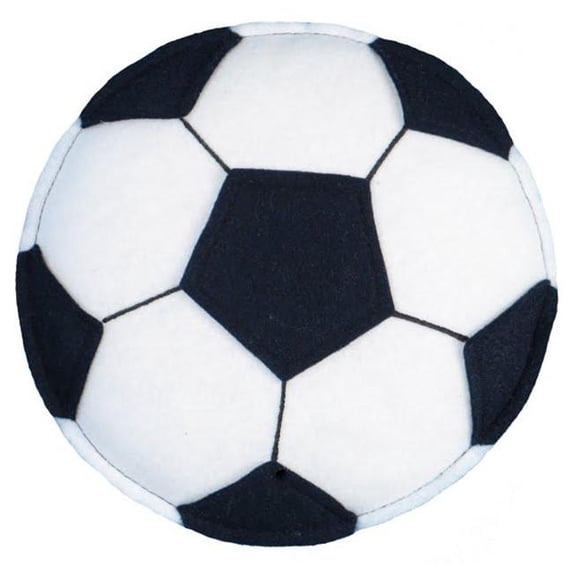 Loveable Creations 9259 9" x 9" Soccer Ball - Black/White