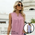 thumbnail image 4 of Sonducket Blusa sin mangas para mujer, camiseta sin mangas de Color sólido, chaleco con cuello en V para mujer de oficina, Top Sexy de Type2 NO2, 4 of 6