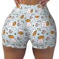thumbnail image 2 of Haiem Carrot Rabbit No Front Seam Biker Shorts for Women Yoga Workout Gym Bike Shorts with Tummy Control Moisture-Wicking-, 2 of 9