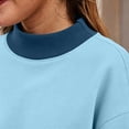 thumbnail image 5 of POROPL Sweatshirts for Women,Oversized Mock Neck Pullover Sweatshirt Casual Long Sleeve Fleece Top, 5 of 7