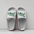 thumbnail image 2 of Slippers for Women Men Slip-on Round Toe Flat Heel Slides Unisex Casual Couple's Indoor Print Soft-Soled Home Slippers, 2 of 5