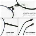 thumbnail image 4 of MAGIMODAC Retro Round Metal Reading Glasses Eyeglasses Eyewear Readers (1 Pcs Black Reading Glasses, +2.0), 4 of 5