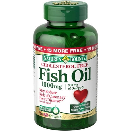 Nature's Bounty Cholesterol Free Fish Oil Dietary ...