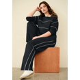 thumbnail image 2 of Ellos Plus Size Studio Piped Boxy Fleece Sweatshirt, 2 of 2