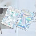 thumbnail image 3 of 100 PC Resealable Smell Proof Bags Holographic Ziplock Bags Flash Aluminum/ 100Pcs Laser-Cut Aluminum Foil Plastic Bags, Self-Sealing Bags, Waterproof Food Storage Bags, 14X20Cm, 3 of 6