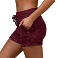 thumbnail image 1 of Women Elasticated Waist Stretch Mini Shorts Summer Casual Sports Drawstring Short Pants, 1 of 2