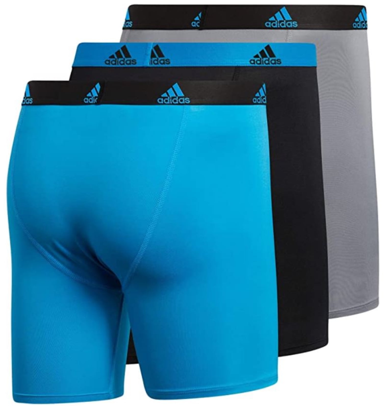 adidas Men's Stretch Cotton Boxer Brief Underwear (3-Pack), Bold Blue/Onix  Grey/Black, Large : : Clothing, Shoes & Accessories