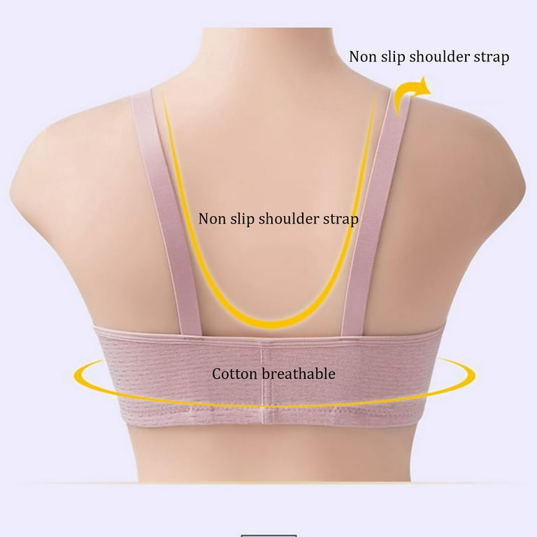 Dqueduo Wirefree Bras for Women ,Plus Size Front Closure Lace Bra Wirefreee  Extra-Elastic Bra Adjustable Shoulder Straps Sports Bras 36B/C/D-44B/C/D,  Summer Savings Clearance 