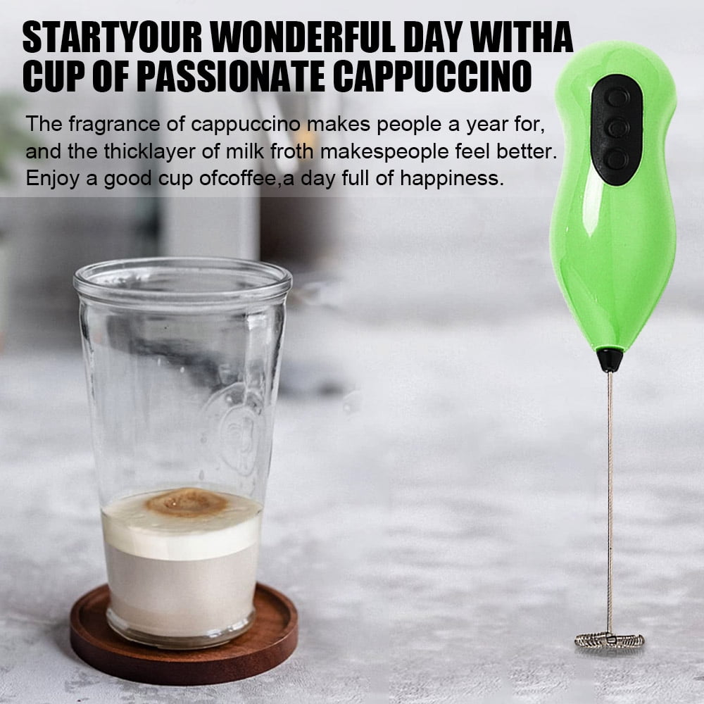 Powerful Milk Frother Handheld Battery Foam Maker for Lattes - Whisk Drink  Mixer for Coffee, Mini Foamer for Cappuccino, Frappe, Matcha…