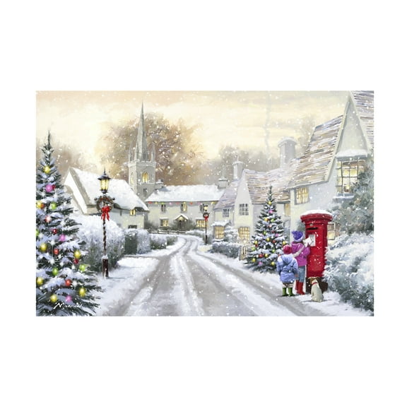 Trademark Fine Art The Macneil Studio Snowy Village Canvas Wall Art - 30x47