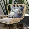 thumbnail image 4 of Amrita Sen Designs  26 x 26 in. Three Roses with Butterfly Broadcloth Indoor & Outdoor Zippered Pillow - Dark Green & Grey, 4 of 5