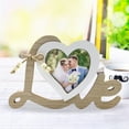thumbnail image 3 of Chmadoxn Mr & Mrs Love Picture Frame for Wedding,Wooden Heart Shape Wedding Decor for Reception, Ceremony and Anniversary Party Valentine'S Day Valentines Day Gifts, 3 of 5