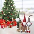 thumbnail image 4 of Juego de 3 gnomos navideños - Adornos navideños - Escandinavo hecho a mano para decoración del hogar - Lindos adornos de Papá Noel - Materiales de primera calidad - Verde,, 4 of 5