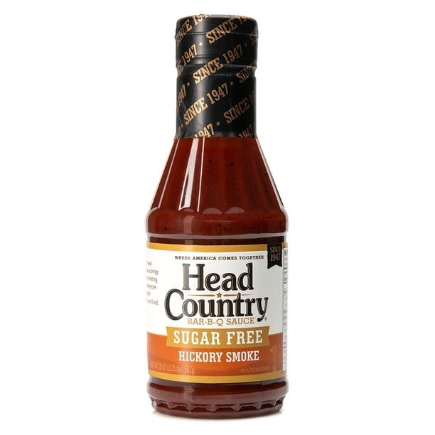 Head Country Sugar Free Hickory Smoke BarBQ Sauce, 20 Ounce, Pack of