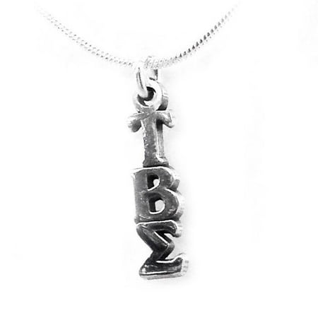Beta Sigma Sorority - Tau Beta Sigma Sorority Sterling Silver Lavalier with Chain