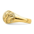 thumbnail image 3 of Solid 14k Yellow Gold Diamond-cut Striped Cut-Out Dome Ring Band Size 7, 3 of 8