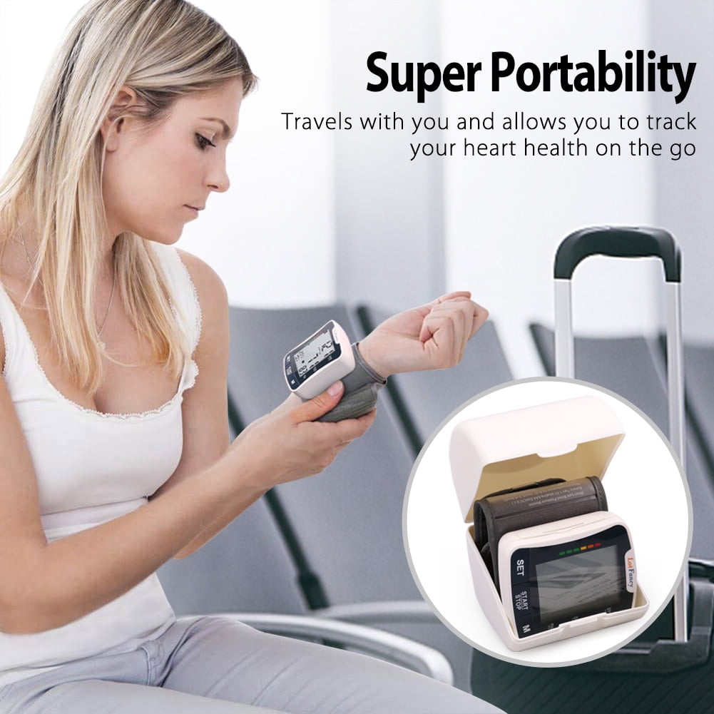 LotFancy Blood Pressure Monitor, Wrist BP Cuff Machine Voice Broadcast, Home BP Gauge
