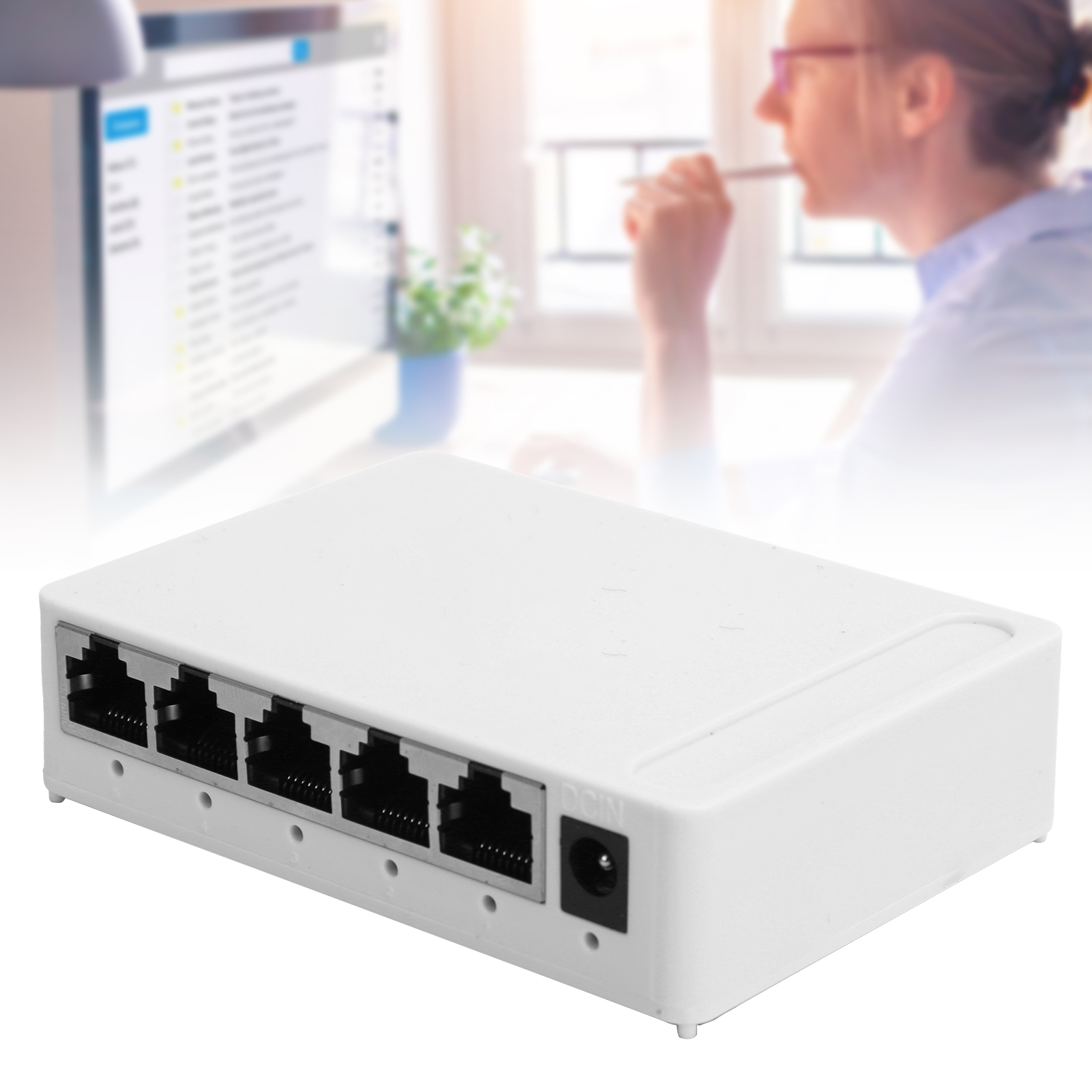 Henmomu 5‑Port Gigabit Switch Network Adapter RJ4510/100