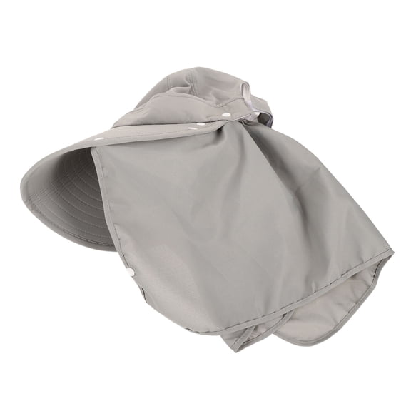 OUNONA Travel Beach Hat Light Grey Wide Brim Sun Blocking Cap Breathable Acrylic Material