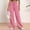 Pink, variant on Sweatpants for Women Womens Solid Color Double Waist Trousers Loose Elastic Waist Straight Leg Pants with Pockets