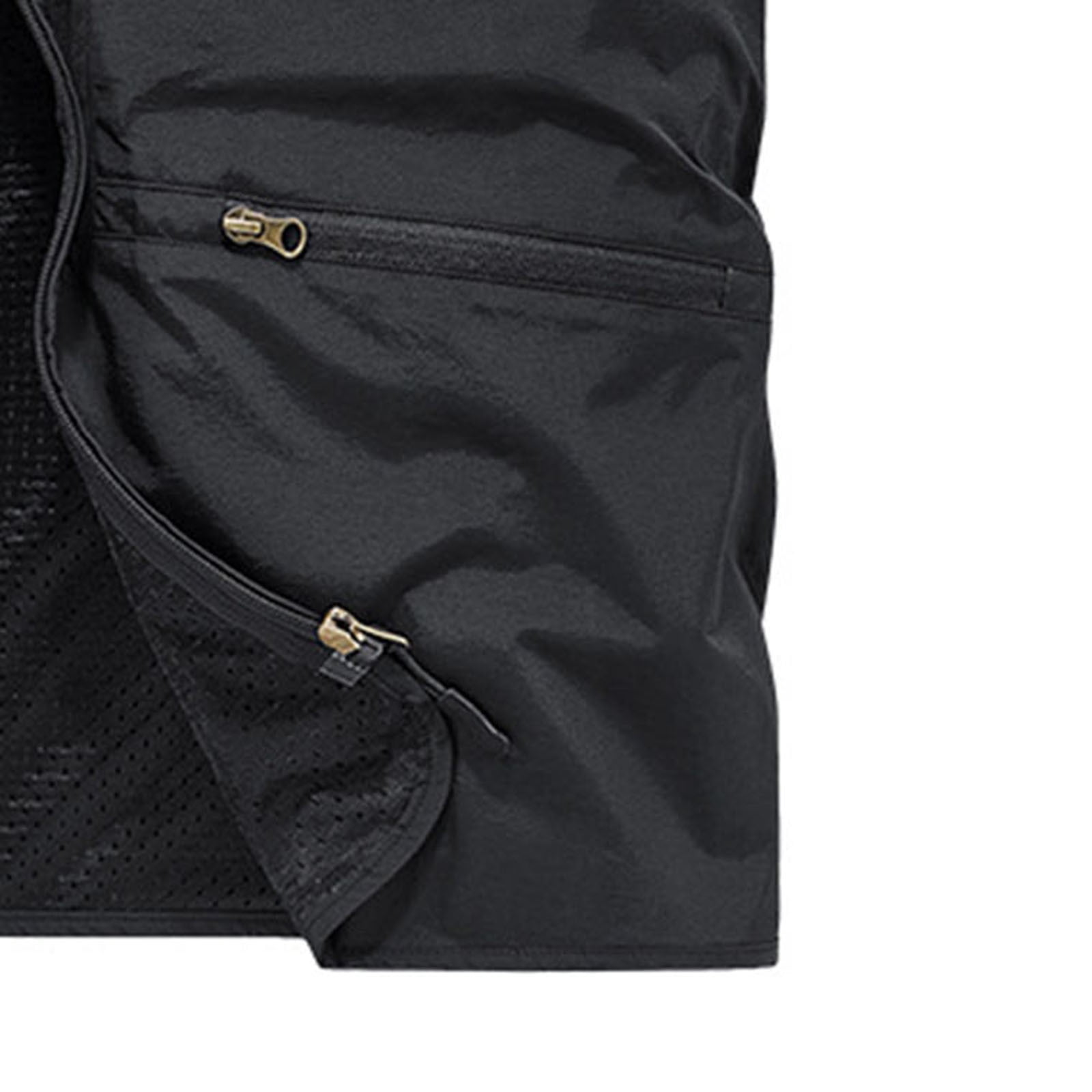 VBTAPA Men's Quick Dry Vest Lightweight Outdoor Fishing Travel Sleeveless Jackets Fashion Cargo Vests Black XXL