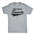thumbnail image 1 of Mens Worlds Greatest Funcle Funny Fun Uncle Gift Sarcastic Novelty Cool T shirt (Light Heather Grey) - L, 1 of 3
