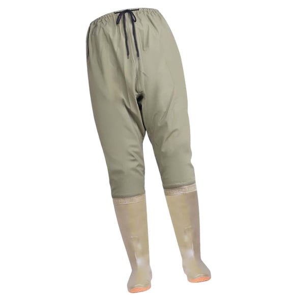 Maoww Waist Waders Supplies PVC Bootfoot Waders Working Kayaking 41 for Water Outdoor Beige 37