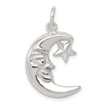 thumbnail image 1 of 925 Sterling Silver Moon Pendentif en Forme d'Étoile and, 1 of 2