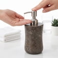 thumbnail image 3 of Creative Home Curvy Collection Polished Finish Charcoal Grey Marble 8 oz Freestanding Soap Dispenser, 3 of 9