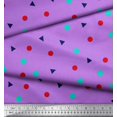 thumbnail image 3 of Soimoi Poly Georgette Fabric Square,Dot & Triangle Geometric Print Fabric by The Yard 42 Inch Wide, 3 of 3