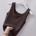 thumbnail image 3 of Staron Summer Tops for Women Casual Oversized Solid Round Neck Sleeveless Blouse Tank Top, Brown XXL, 3 of 3