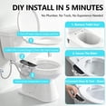 thumbnail image 5 of GOLDLEMON Non-Electric Bidet Attachment for Toilet, Ultra-Slim Bidet Toilet Seat with Dual Knobs for Precise Pressure Control, 3 Cleaning Modes: Feminine, Posterior & Self-Cleaning Nozzle, Brass, 5 of 9