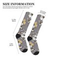 thumbnail image 2 of Compression Socks For Women And Men - White Flowers Hummingbird Gray Compression Socks Circulation For Workout, 2 of 2