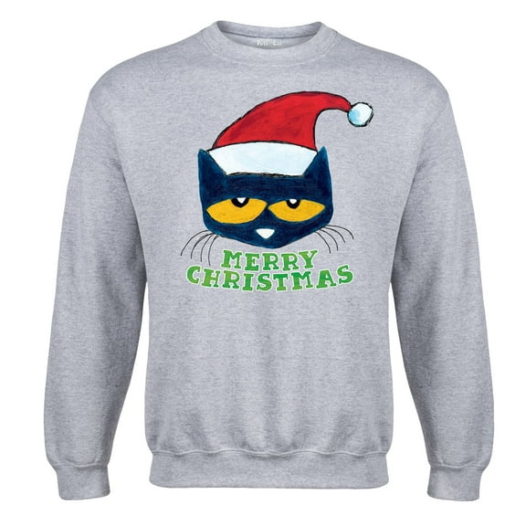 Pete The Cat - Merry Christmas - Adult Crew Fleece