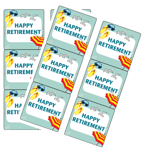 120ct Happy Retirement Stickers
