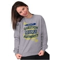 thumbnail image 4 of Don't Question Moms Authority Funny Women Plus Size Crewneck Sweatshirt Brisco Brands 2X, 4 of 5