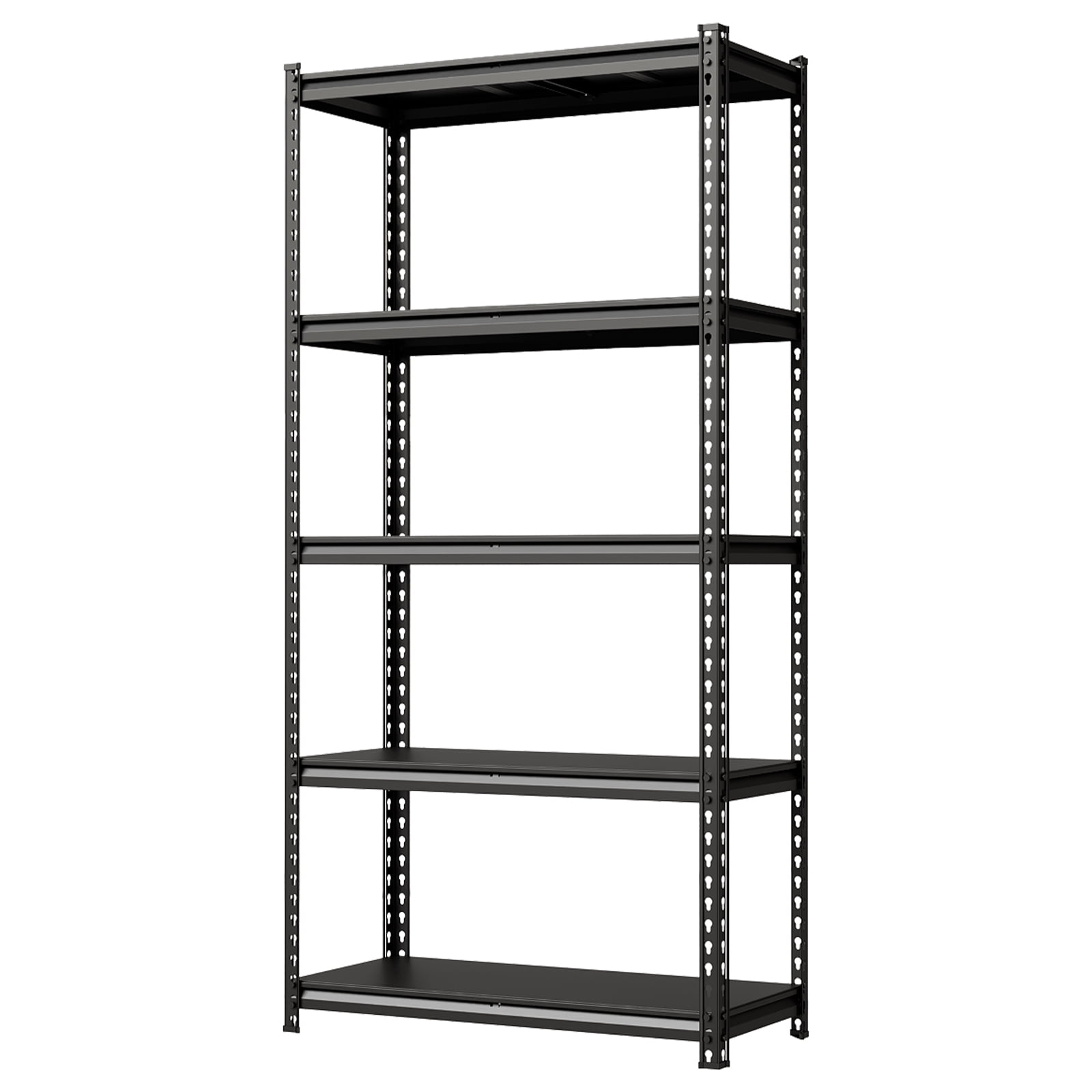 5-Tier Metal Shelving Unit, 48"x16"x72" Garage Storage Shelves, 3850 Lbs Capacity, Adjustable Steel Storage Rack, Standing Workshop Shelving System