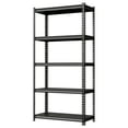 thumbnail image 4 of Heavy Duty 5-Tier Steel Kitchen Storage Rack – Adjustable Metal Organizer – 3850 lbs Capacity, Utility Shelving for Pantry, Garage, Basement, Workshop – Size 90×40×183cm, Black Matte, 4 of 7